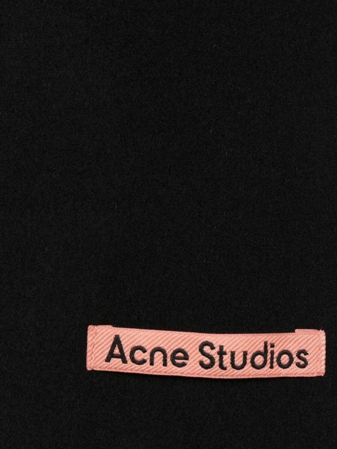 

Acne Studios шерстяной шарф с бахромой, черный
