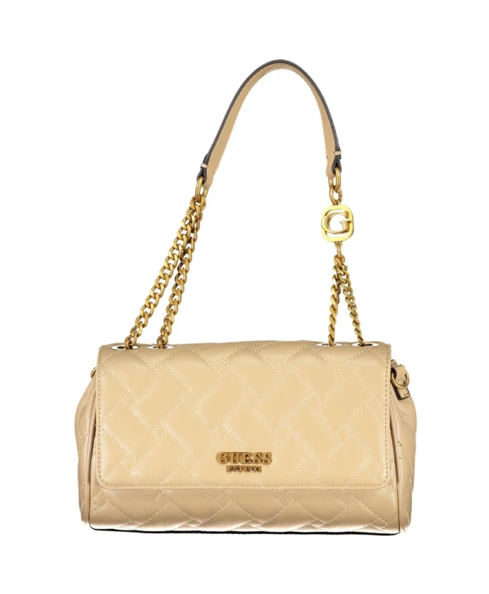 

Сумочка с ремнем цепочкой Guess, бежевый