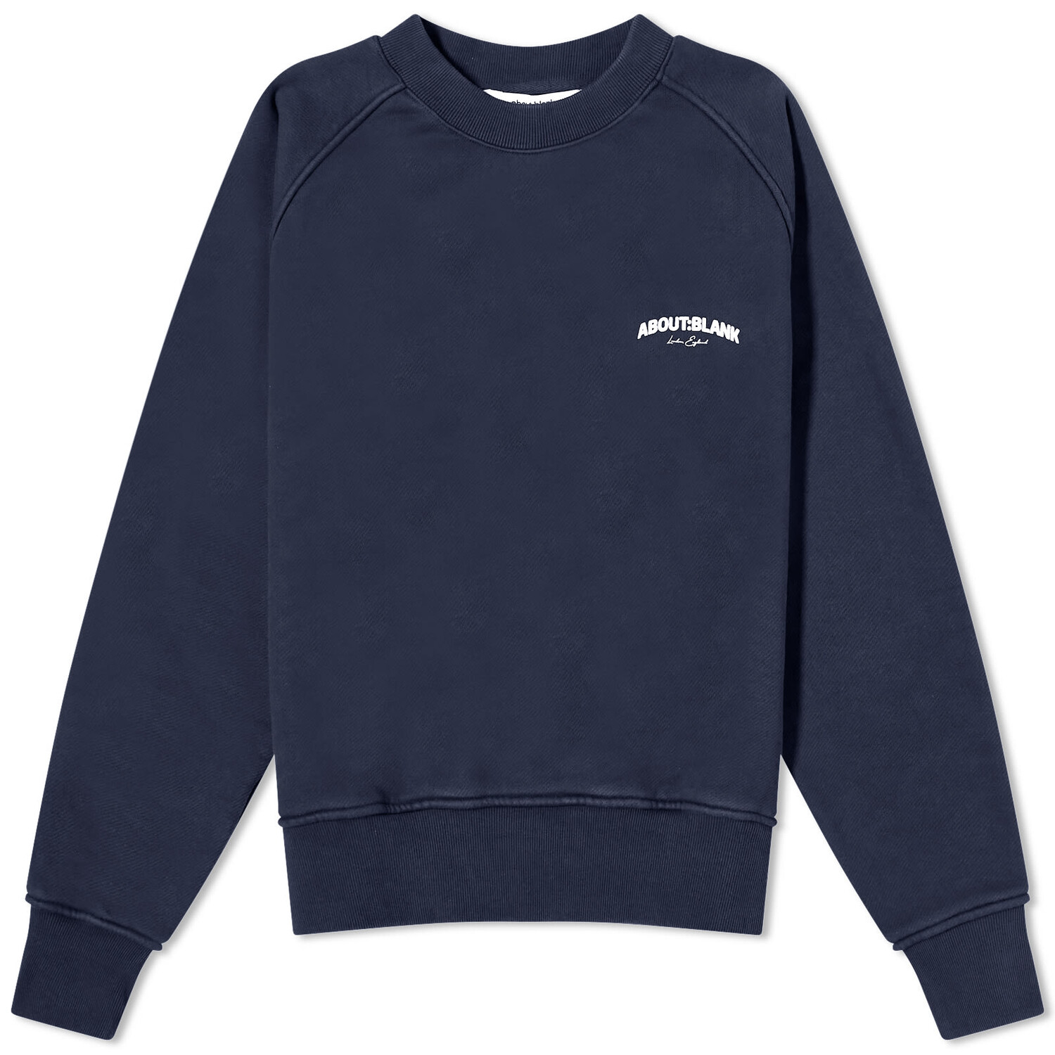 

Толстовка About:Blank Arched Logo Raglan Sweat - End. Exclusive, цвет French Navy & Ecru