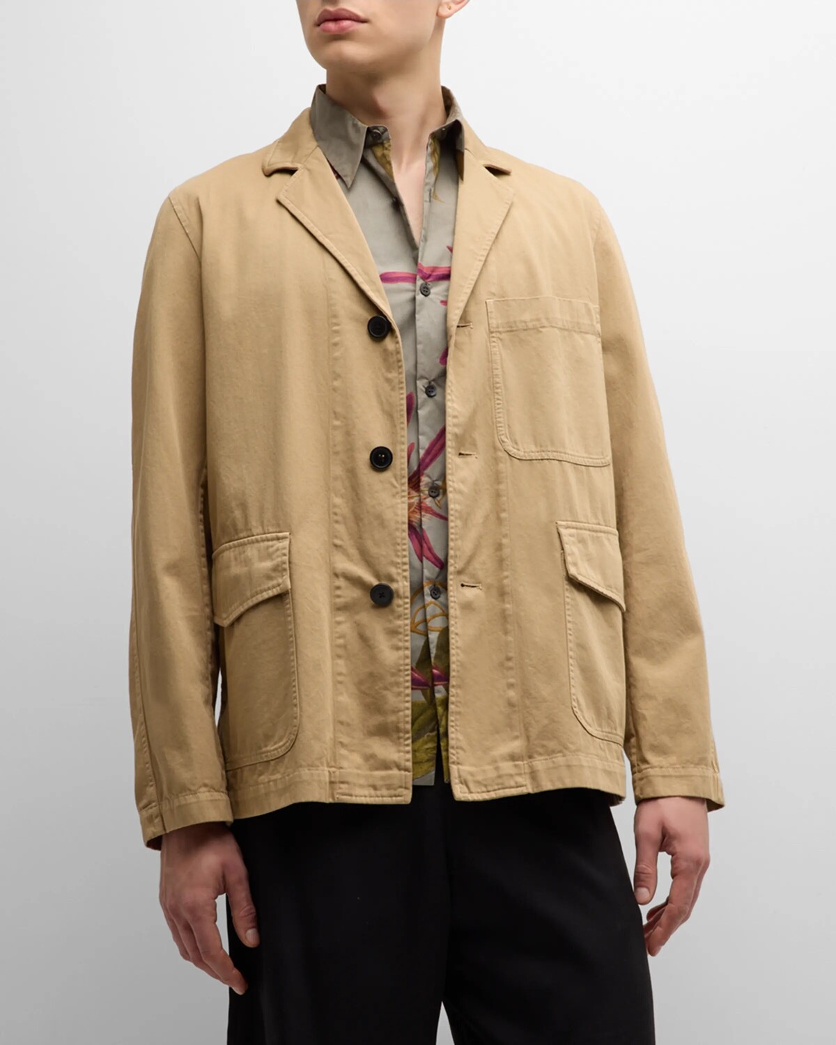 

Мужская саржевая куртка Bramptons Dries Van Noten, цвет Beige