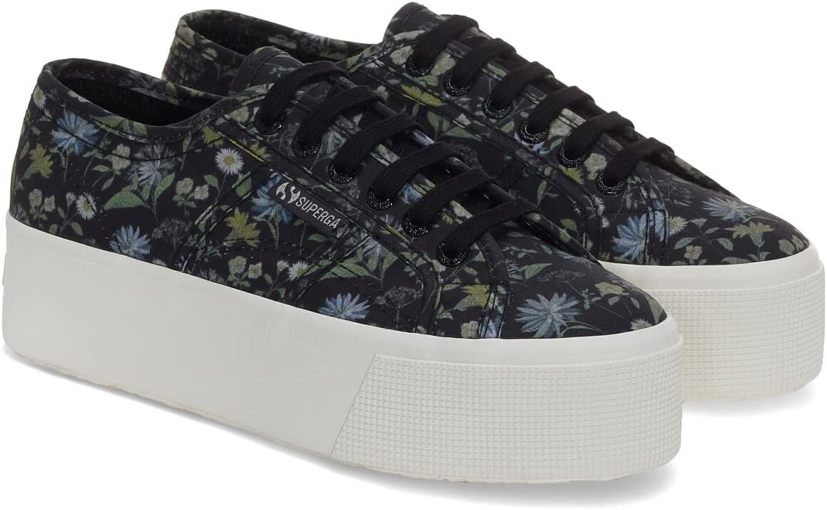 

Кроссовки 2790 Floral Print Superga, цвет Dark Grey/Floral Print