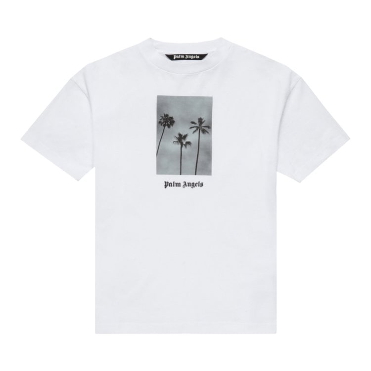 Футболка Palm Angels Boulevard Classic Tee 'White/Black', белый - фото