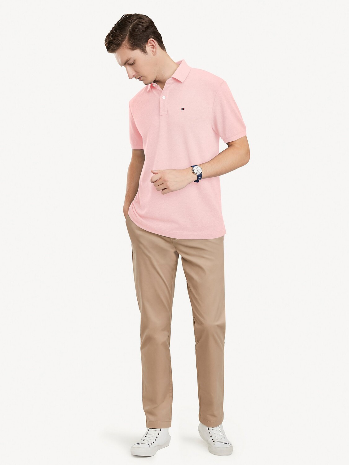 

Футболка-поло Tommy Hilfiger Classic Fit Pique, светло-розовый