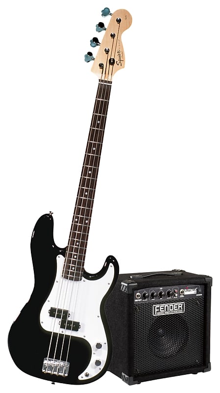 Fender Хватит мечтать, начни играть! Комплект: Affinity Series P Bass with Rumble 15 Amp, черный, 120 В Stop Dreaming, Start Playing! Set