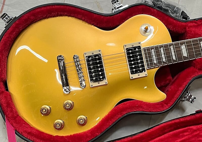 

Epiphone Slash Victoria Les Paul Standard 2022 Gold Top New Unplayed Auth Dealer 8lb 13oz #059 Slash Signature "Victoria" Les Paul Standard