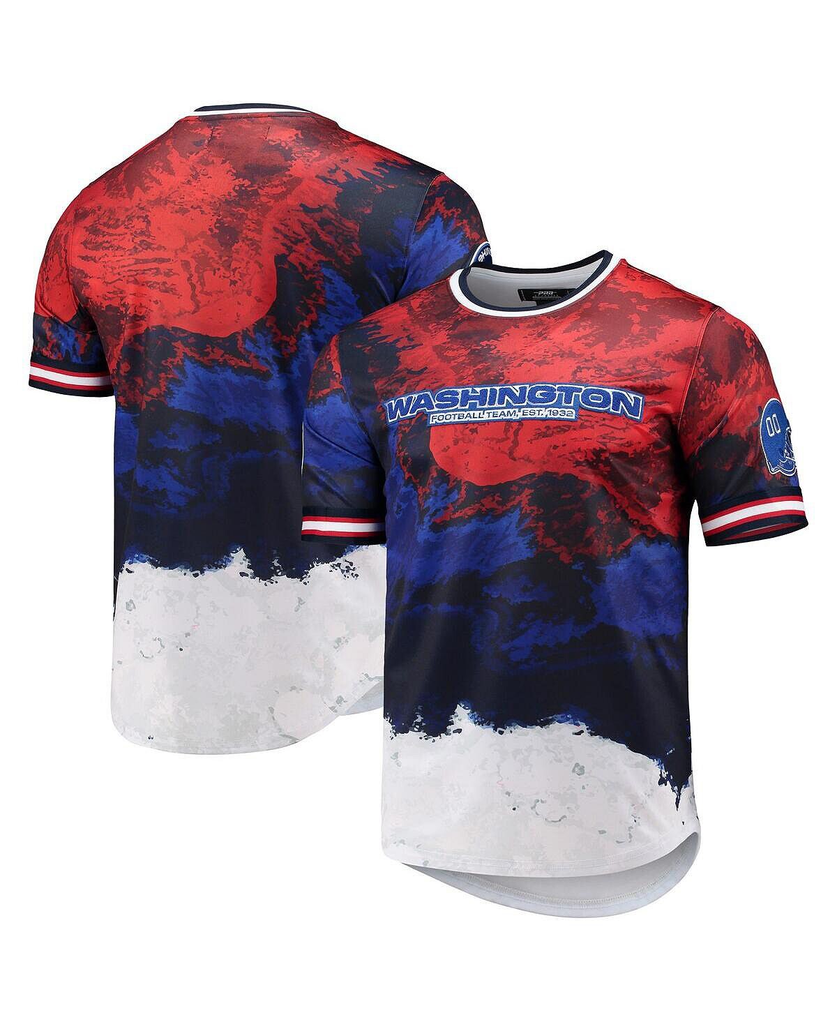 

Мужская темно-синяя, красная футболка washington football team americana dip-dye Pro Standard, мульти