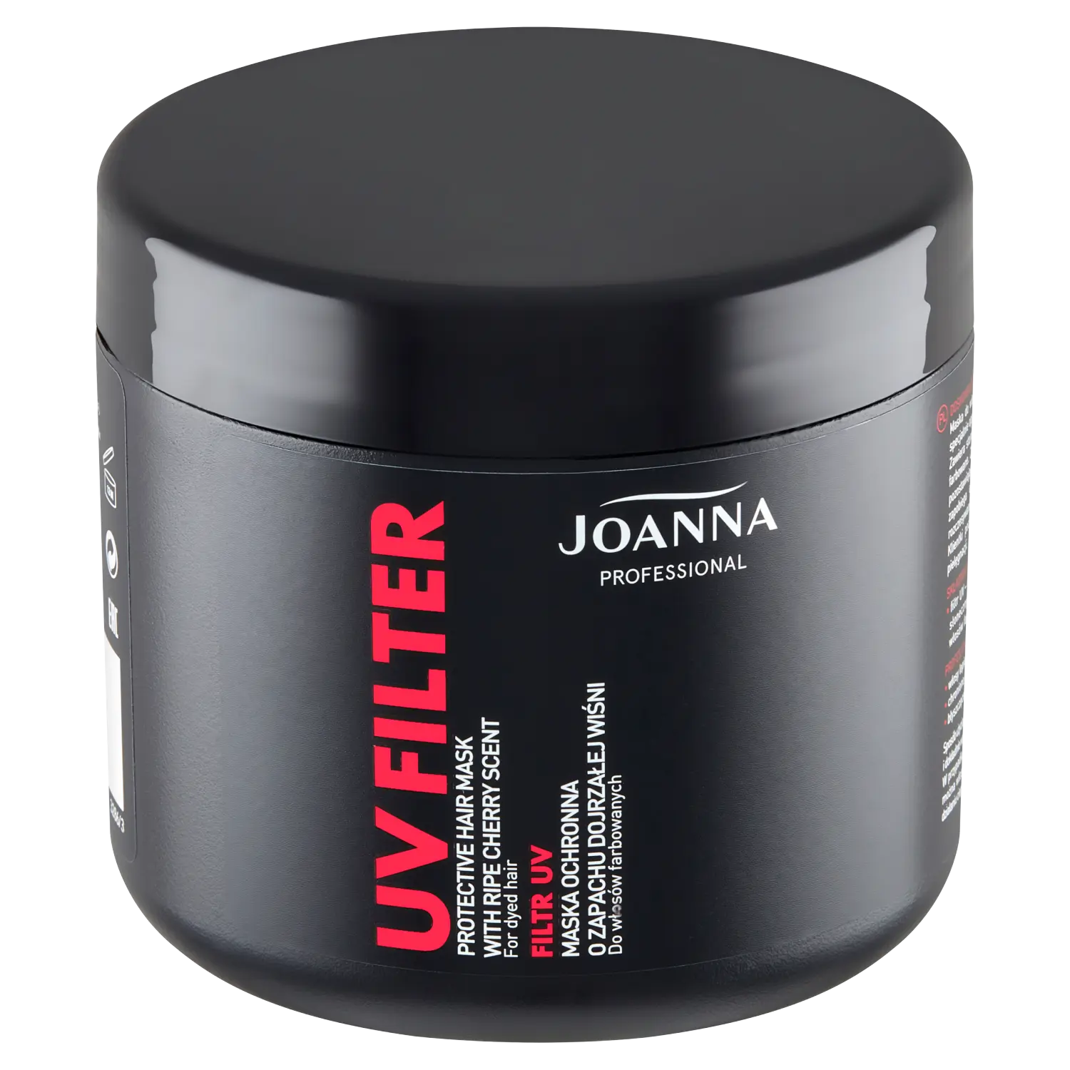 

Joanna Professional UV Filter защитная маска для волос с ароматом спелой вишни, 500 г