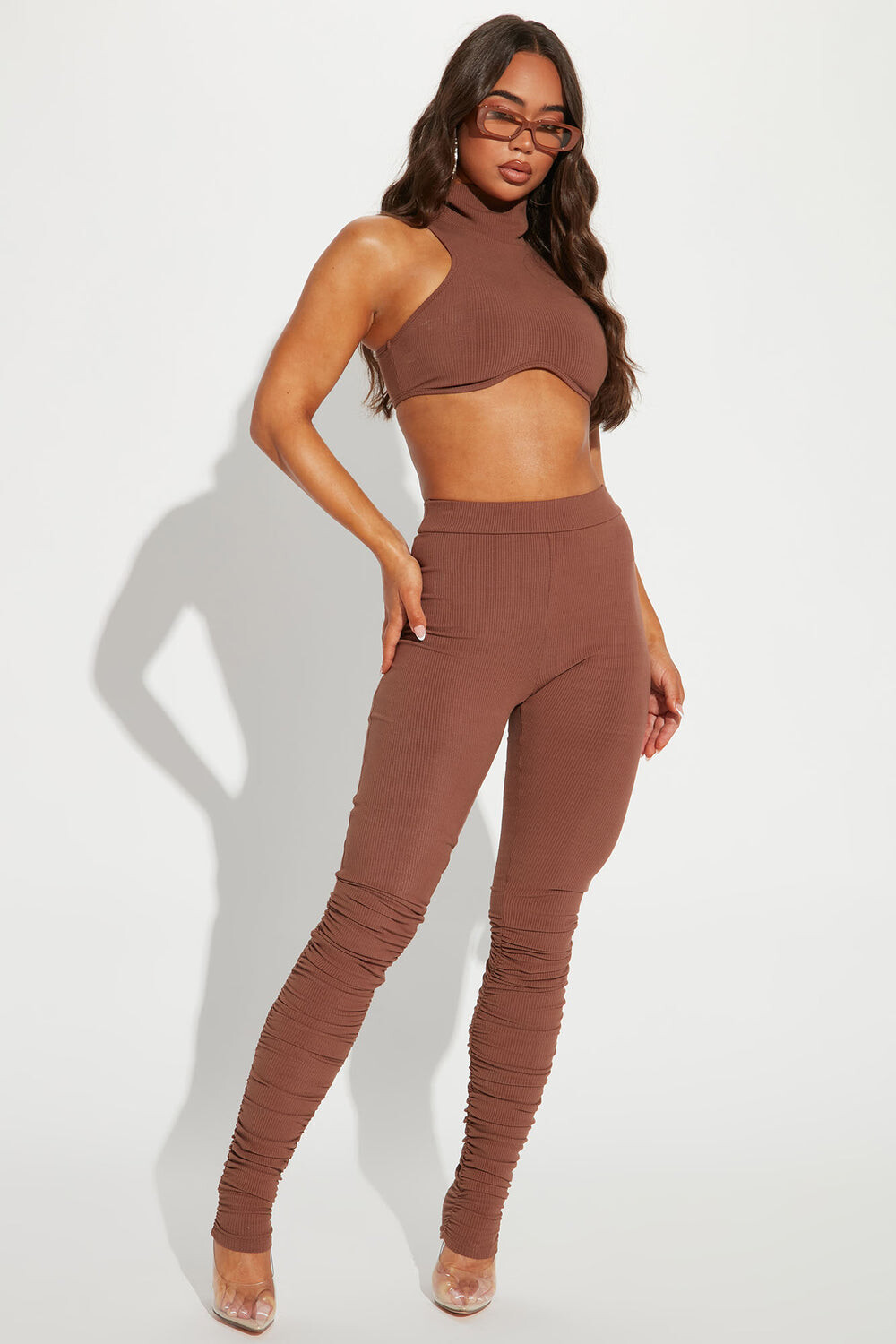 

Леггинсы Fashion Nova P0325, коричневый
