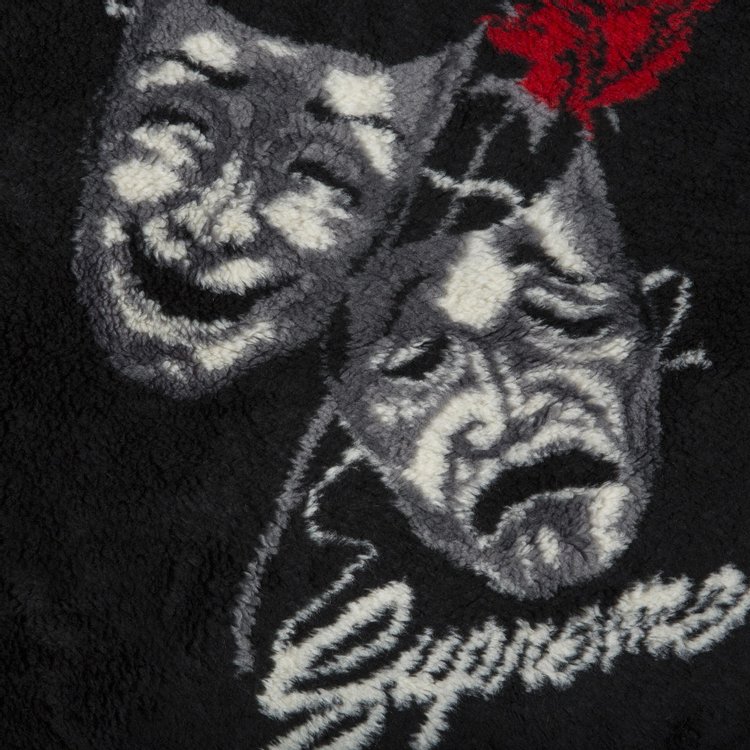 Куртка Supreme Drama Mask Fleece Jacket 'Black', черный – заказать