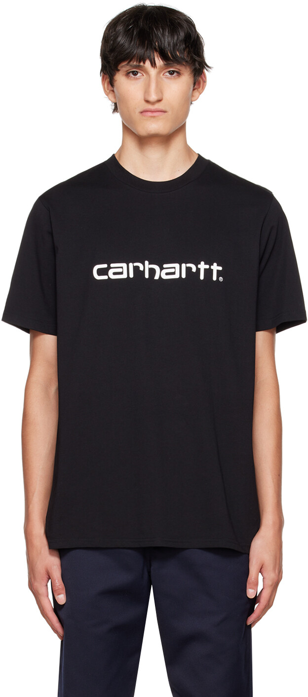 

Черная футболка с надписью Carhartt Work In Progress, Черный