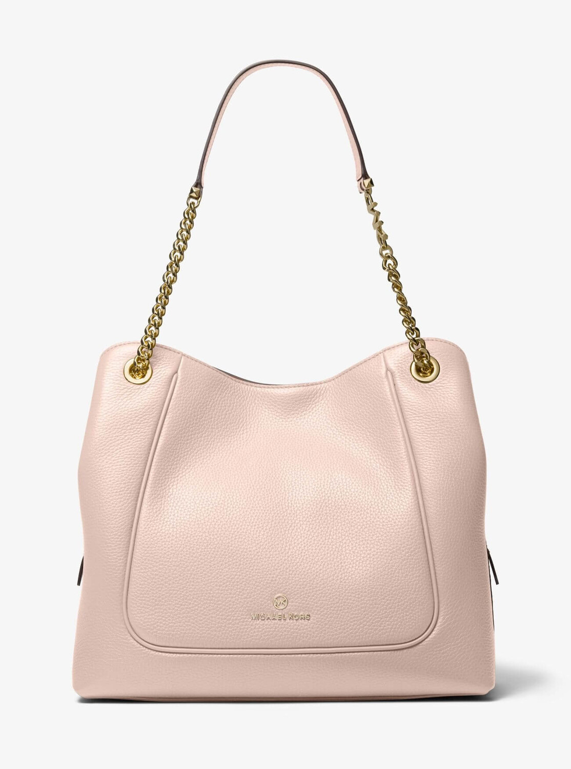 

Сумка Michael Michael Kors Piper Large Pebbled Leather Shoulder, нежно-розовый