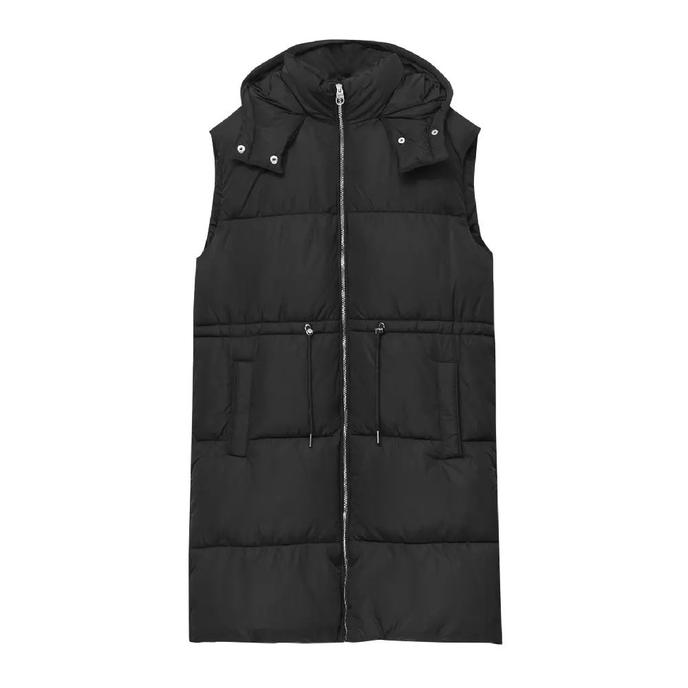 

Жилет утепленный Pull&Bear Long Puffer, черный