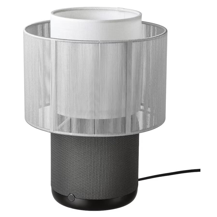 Настольная лампа Ikea Symfonisk Speaker With Wifi Canvas, черный/белый техника для дома eglo настольная лампа townshend с абажуром