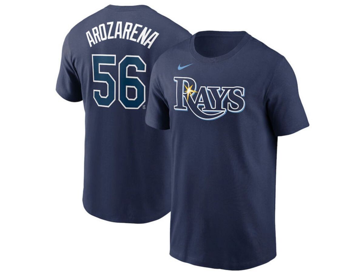 

Мужская футболка с именем и номером игрока tampa bay rays - рэнди арозарена Nike, синий