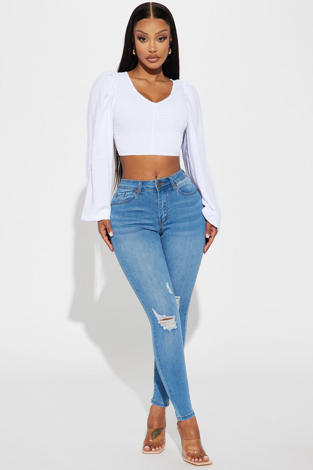

Джинсы скинни Fashion Nova FN1797, синий