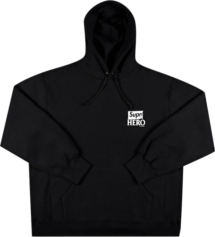Толстовка Supreme x ANTIHERO Hooded Sweatshirt 'Black', черный