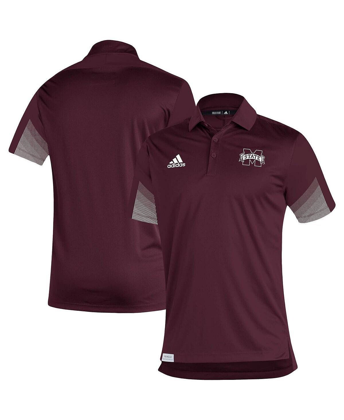 

Рубашка поло мужская maroon mississippi state bulldogs 2021 sideline primeblue adidas