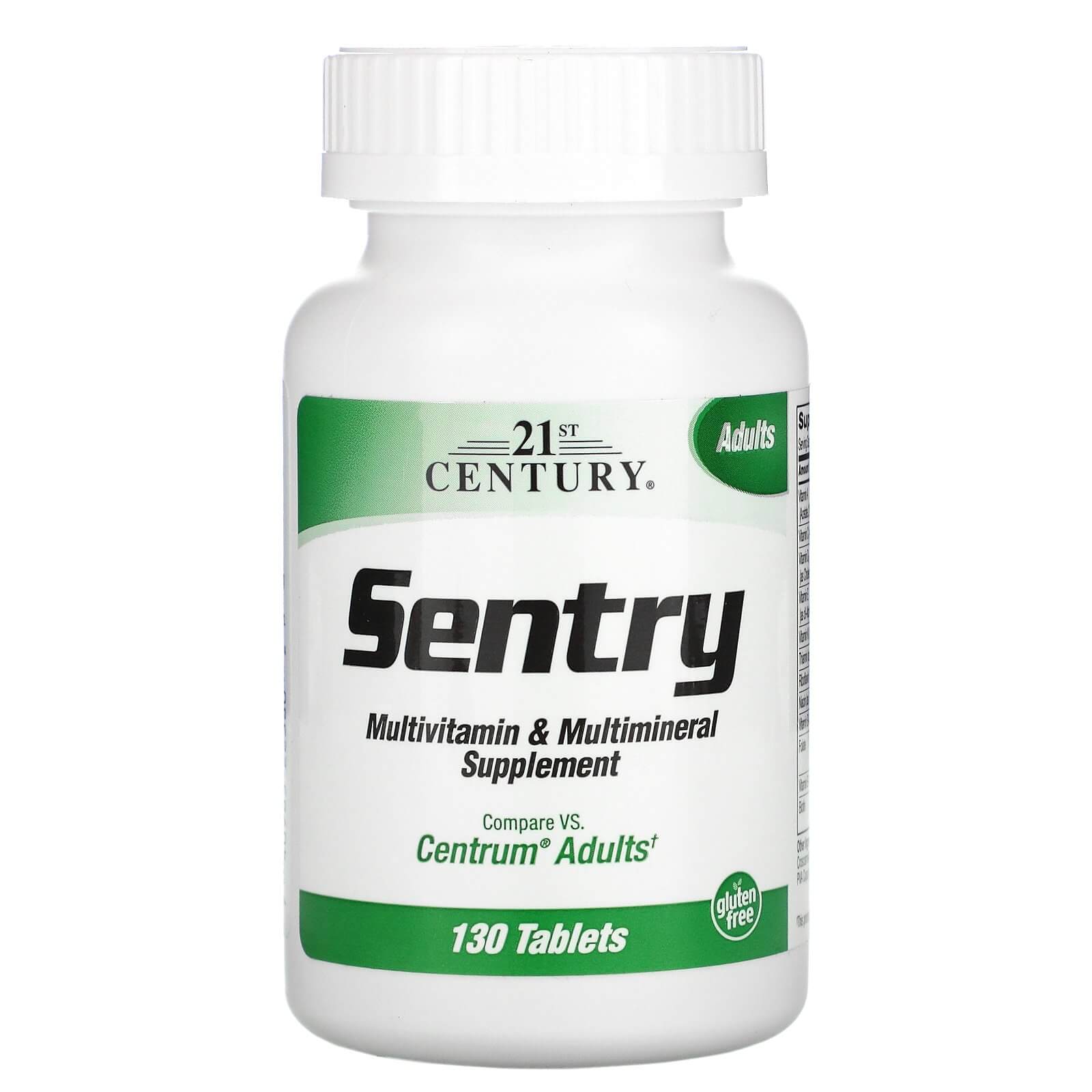 цена Sentry, мультивитаминная и мультиминеральная добавка для взрослых, 130 таблеток, 21st Century