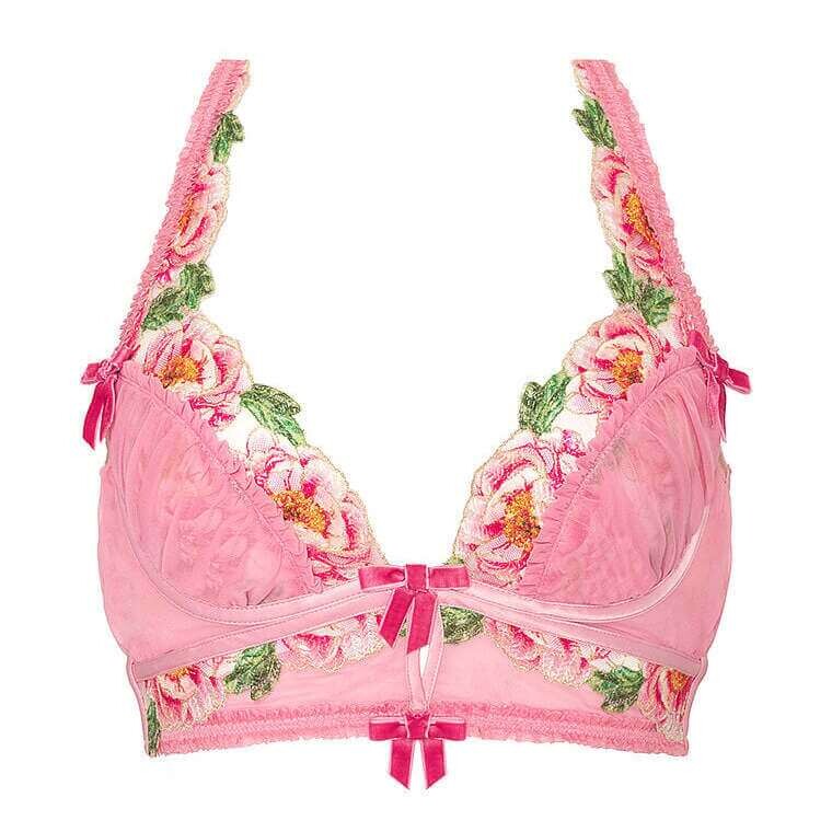 

Бюстье For Love & Lemons for Victoria's Secret Needle Point Roses, розовый/белый/зеленый
