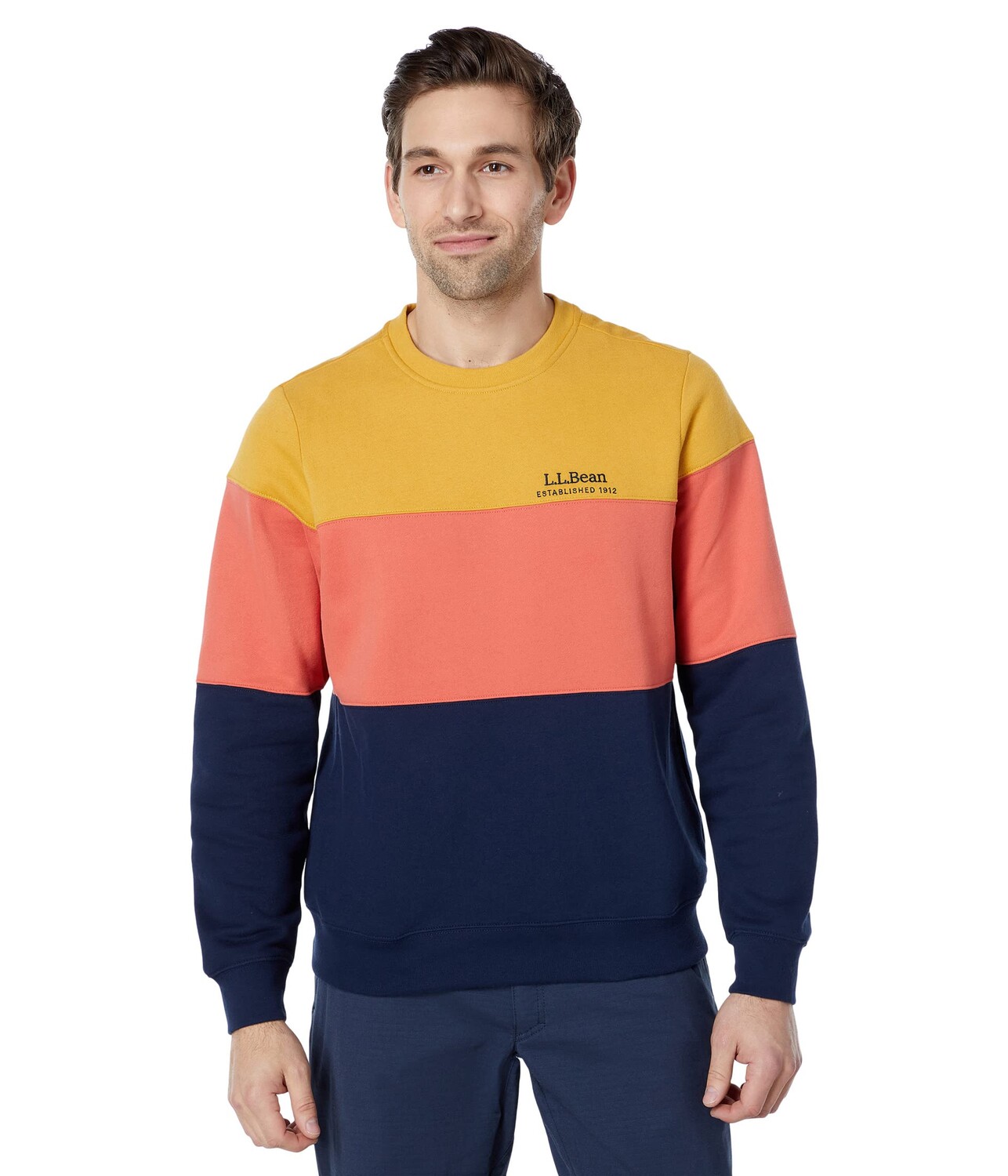 

Флисовый худи L.L.Bean, 1912 Sweatshirt Crew Neck Color-Block Regular