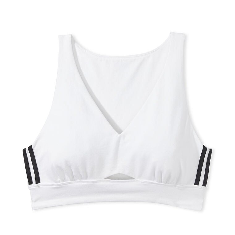 

Спортивное бра Victoria's Secret Cotton Cutout Longline, белый