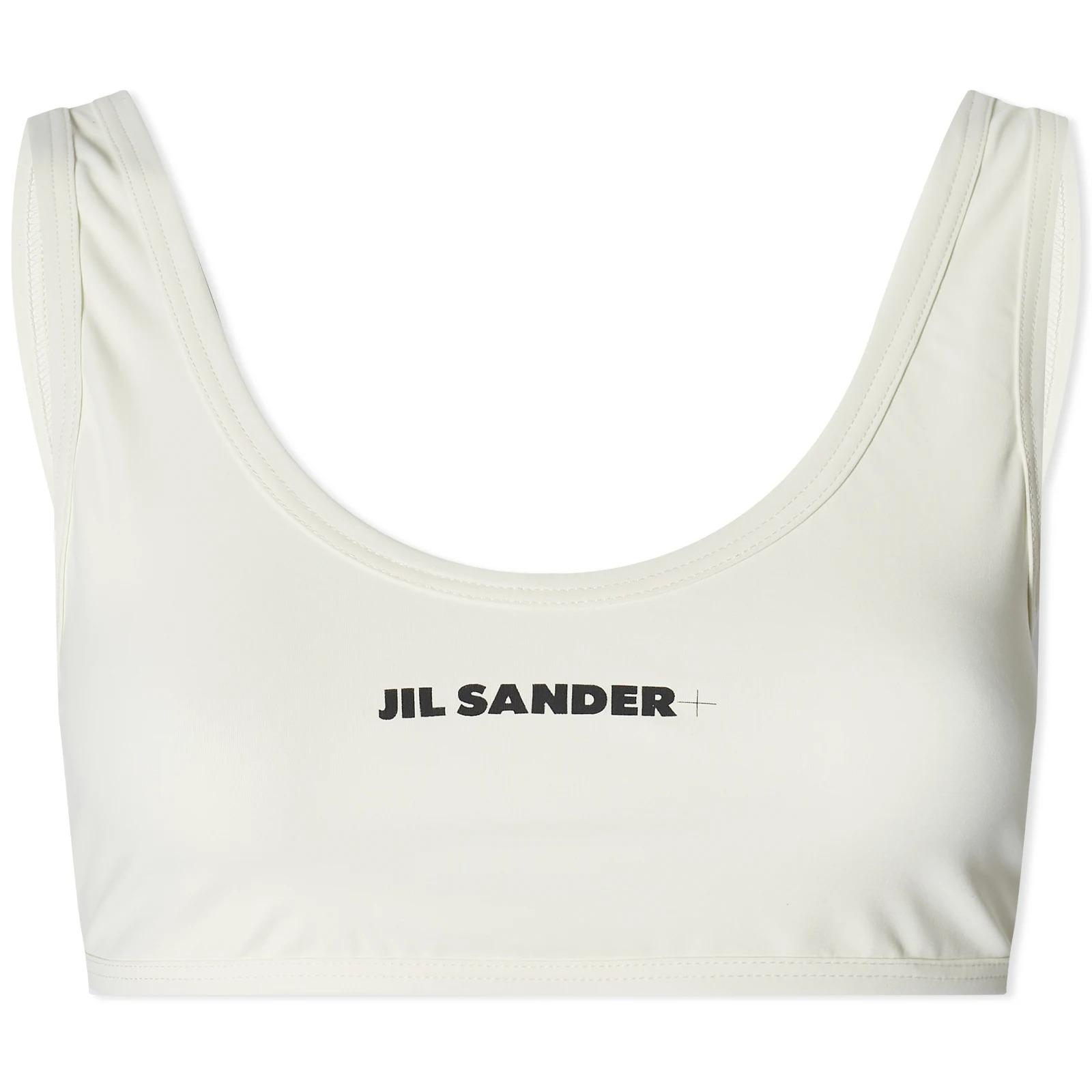 Топ Jil Sander+ Logo Bralet, светло-кремовый/черный