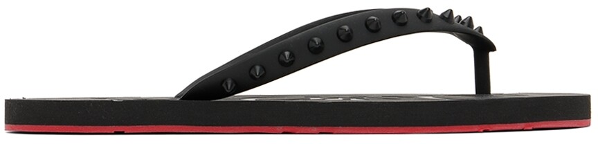 

Черные шлепанцы Loubi Christian Louboutin