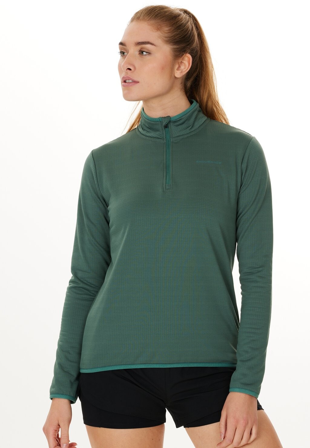 Топ с длинными рукавами VIRONIC W WAFFLE MIDLAYER Endurance, цвет mallard green