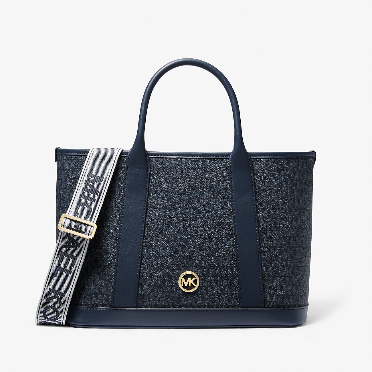 

Сумка Michael Michael Kors Luisa Medium Signature Logo Satchel, темно-синий