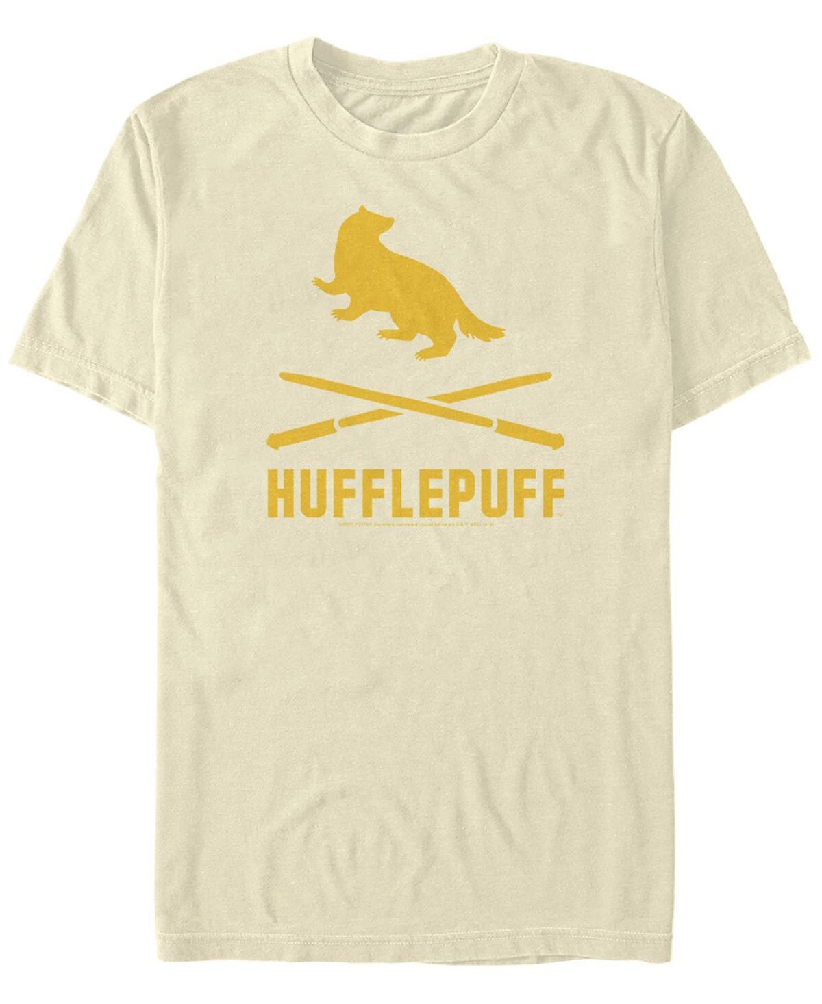 

Мужская футболка с круглым вырезом и короткими рукавами hufflepuff icons crossed wands Fifth Sun, Серый
