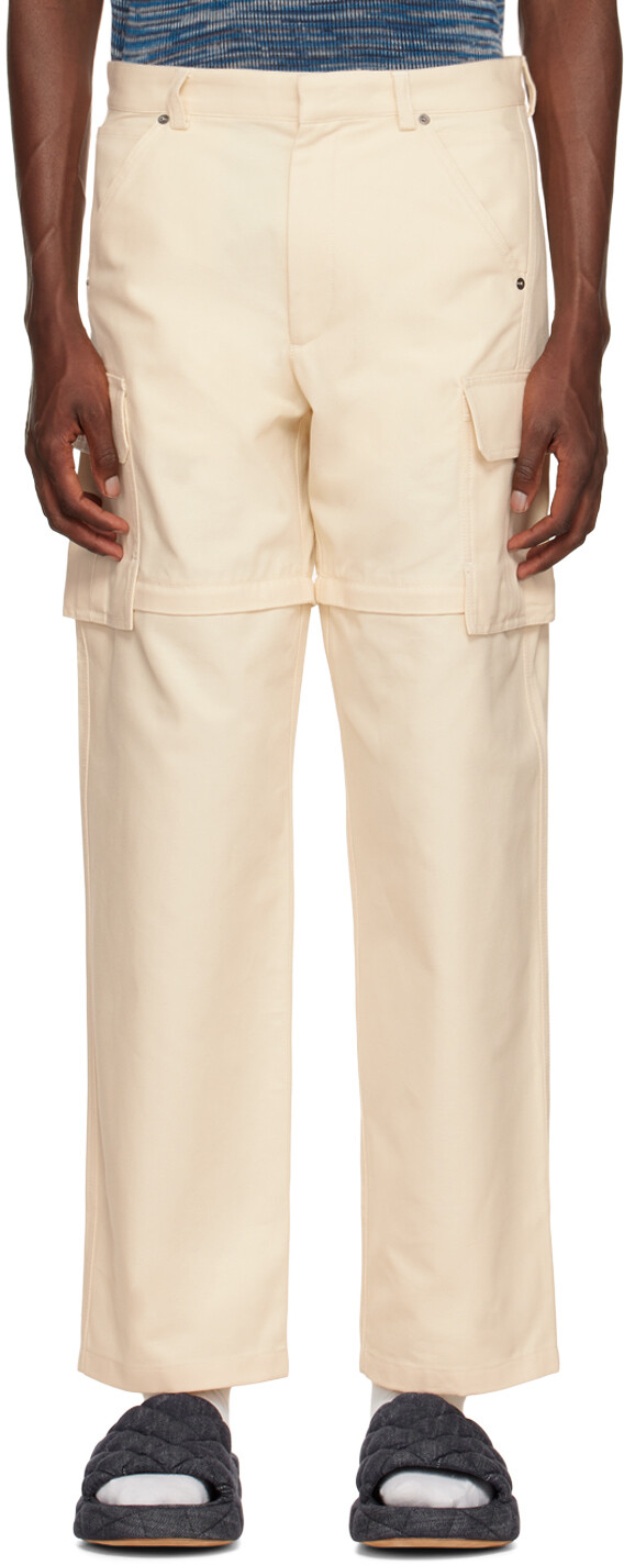 

Белые брюки карго Le Papier 'Le Pantalon Pêche' Jacquemus, Белый