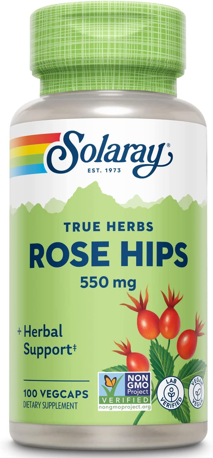 Пищевая добавка с шиповником Solaray, 550 мг, 100 капсул шиповник