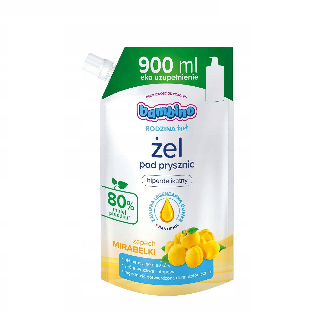 

Bambino Mirabelka Refill гипер-деликатный гель для душа семейства 900мл