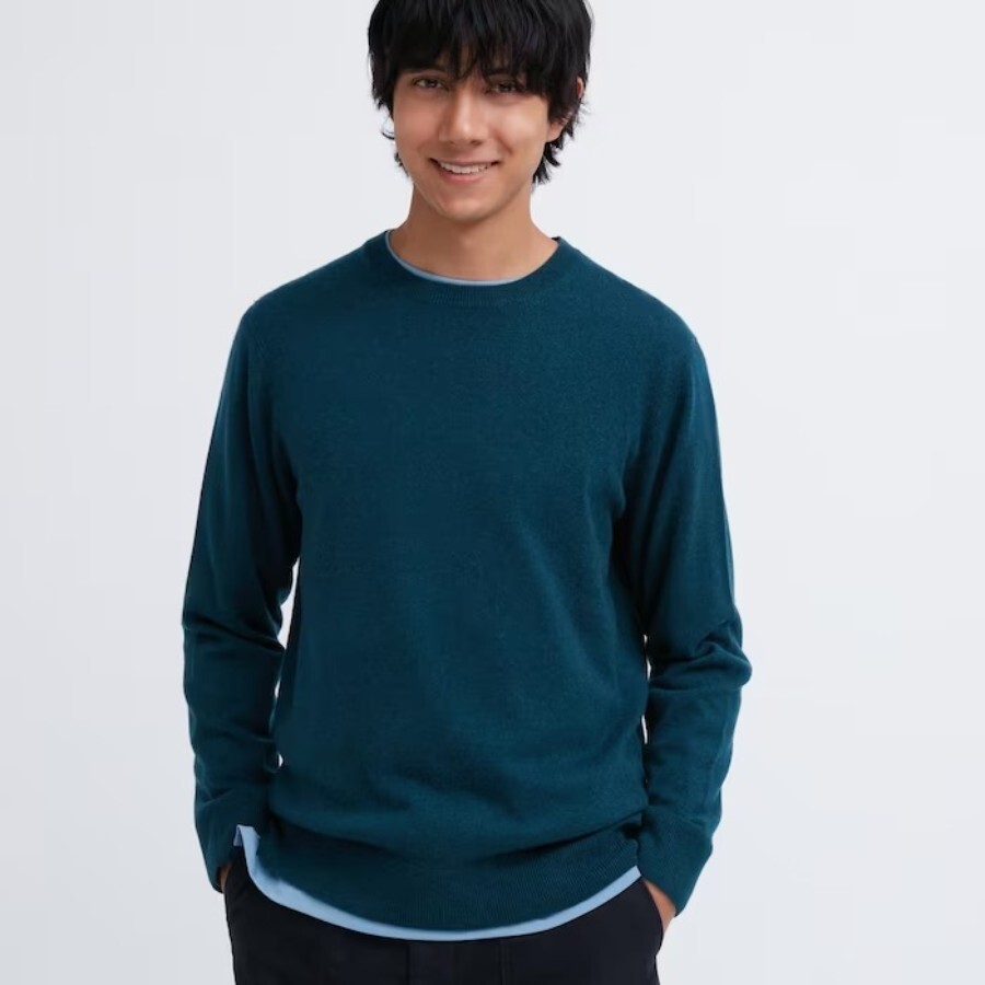 

Джемпер Uniqlo Cashmere, темно-зеленый