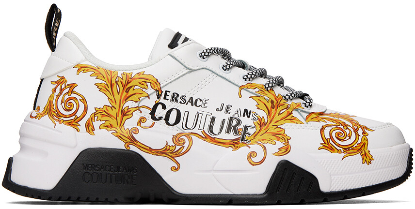 

Белые кроссовки Stargaze с логотипом Couture Versace Jeans Couture