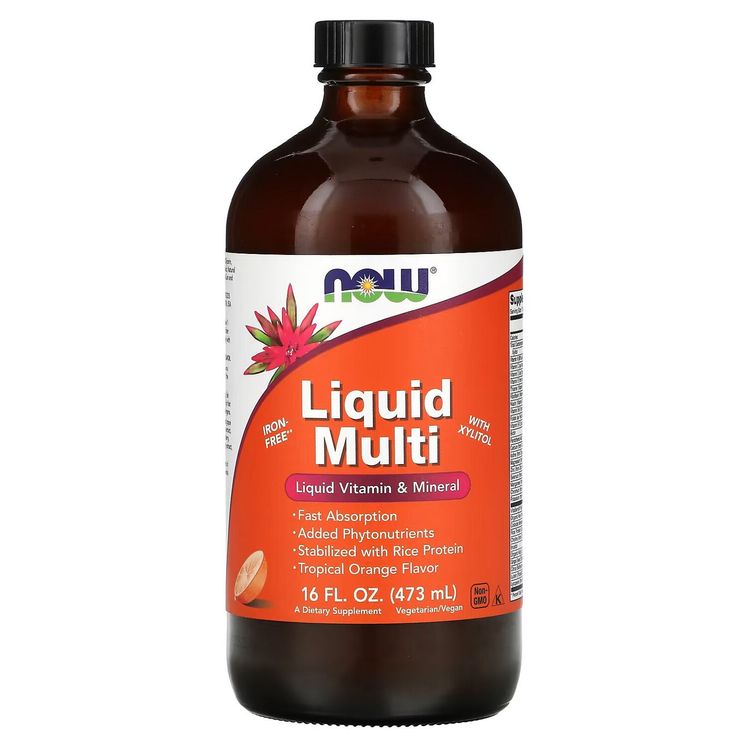 

NOW Foods, жидкие мультивитамины с ксилитолом, 473 мл