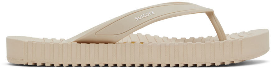 

Бежевые шлепанцы VON Suicoke