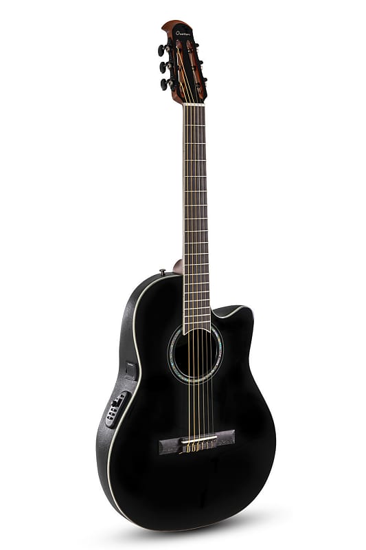 Акустическая гитара Ovation Celebrity Nylon String Acoustic Electric Classical Guitar - Black электроакустическая гитара ovation cs24c 4 celebrity standard mid cutaway natural