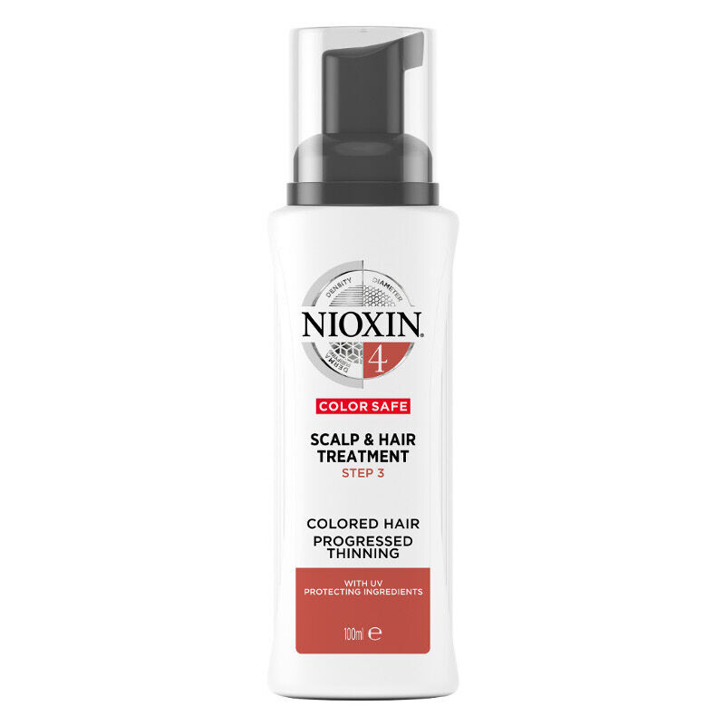 

Nioxin Scalp & Hair Treatment 4 уход за окрашенными и сильно редеющими волосами, 100 мл
