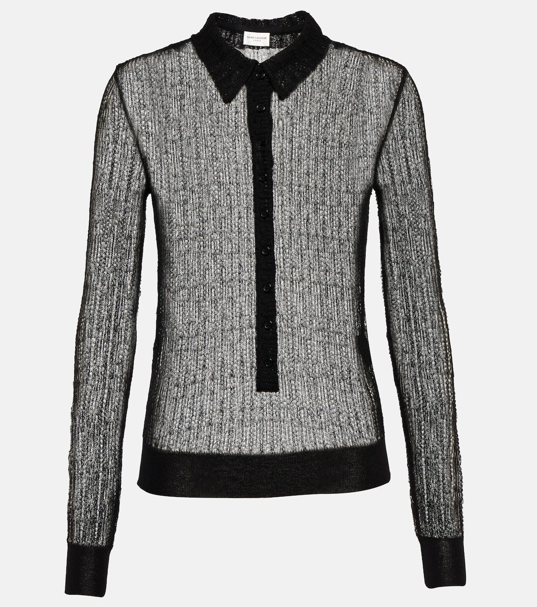 

Свитер ажурной вязки SAINT LAURENT, черный