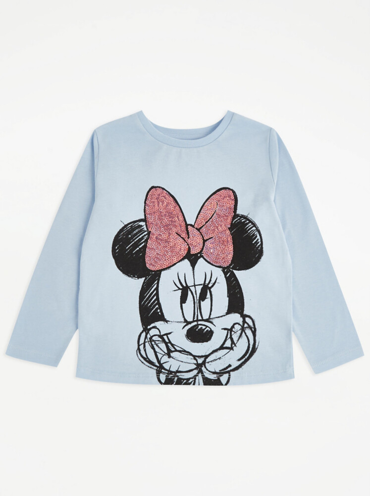 

Синий топ с длинными рукавами и бантом с пайетками Disney Minnie Mouse от Disney George., синий