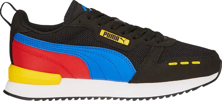 

Кроссовки Puma R78 Big Kid Black Blue Red, черный