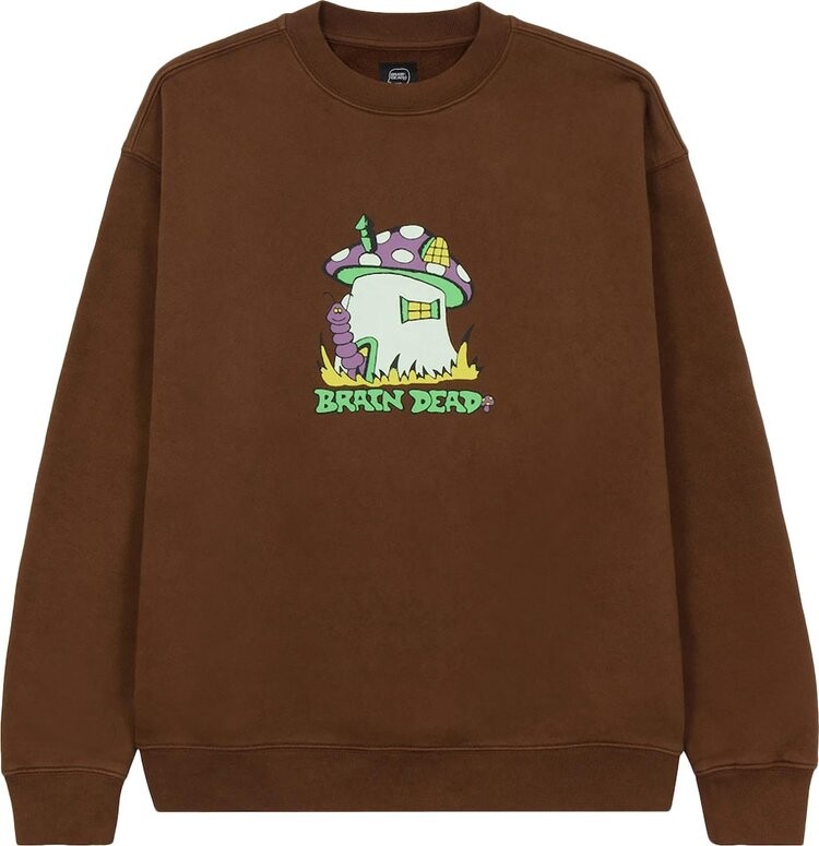 

Толстовка Brain Dead Mushroom House Crewneck 'Brown', коричневый