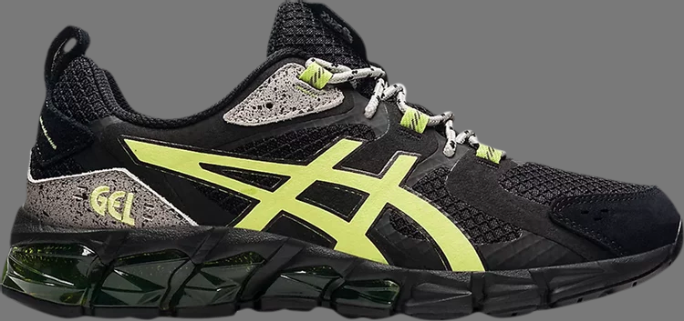 Кроссовки gel quantum 180 6 'black glow yellow' Asics, черный - фото