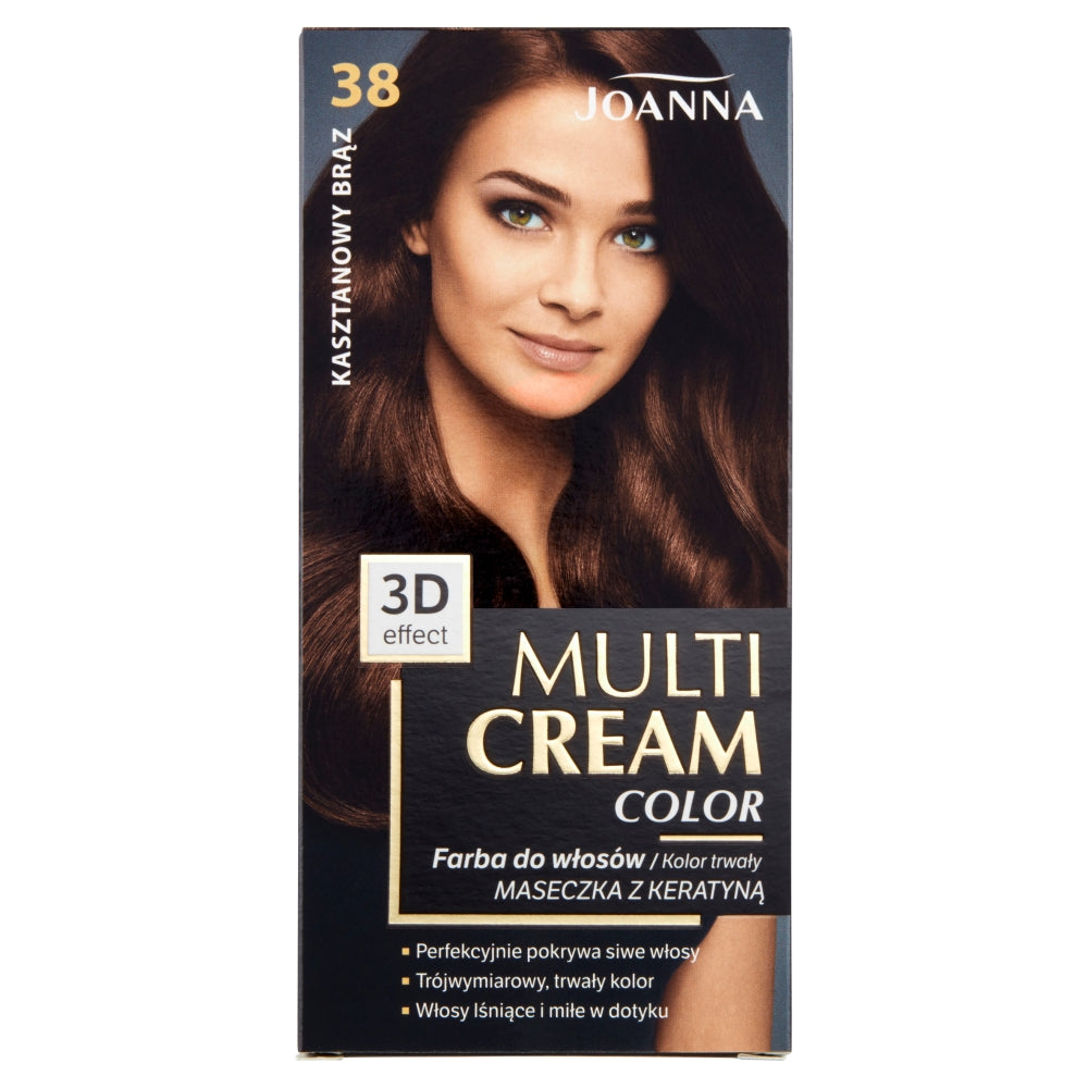 Joanna Краска для волос Multi Cream Color 38 Каштановый коричневый