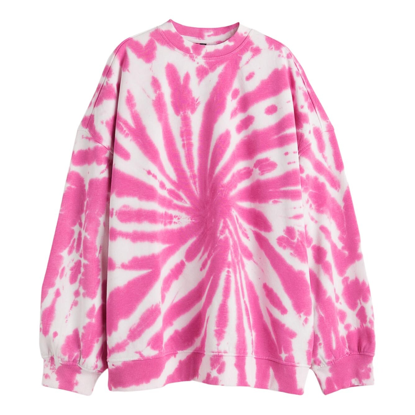 

Свитшот H&M Tie-dye Oversized, вишневый