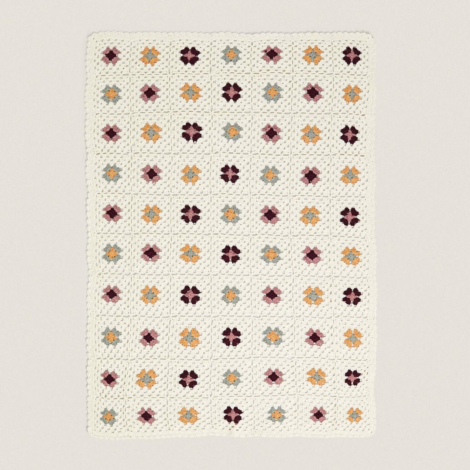 

Детское одеяло Zara Home Floral Crochet, белый