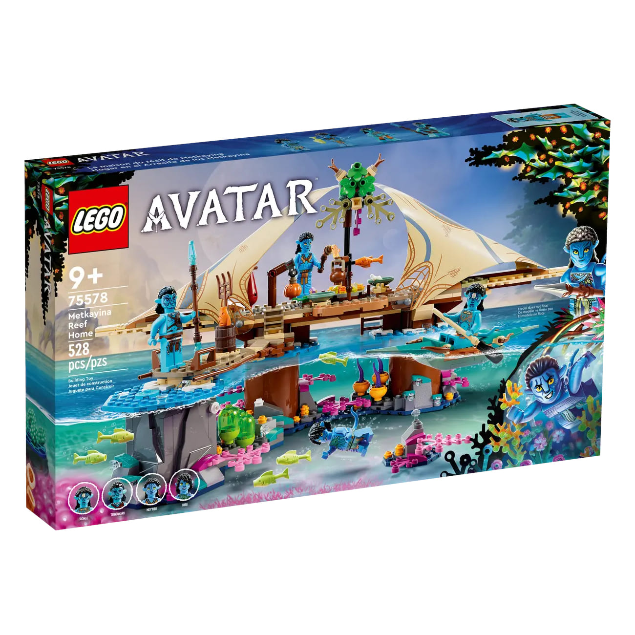 конструктор avatar дом меткайина на рифе Конструктор LEGO Avatar Metkayina Reef Home 75578, 528 деталей
