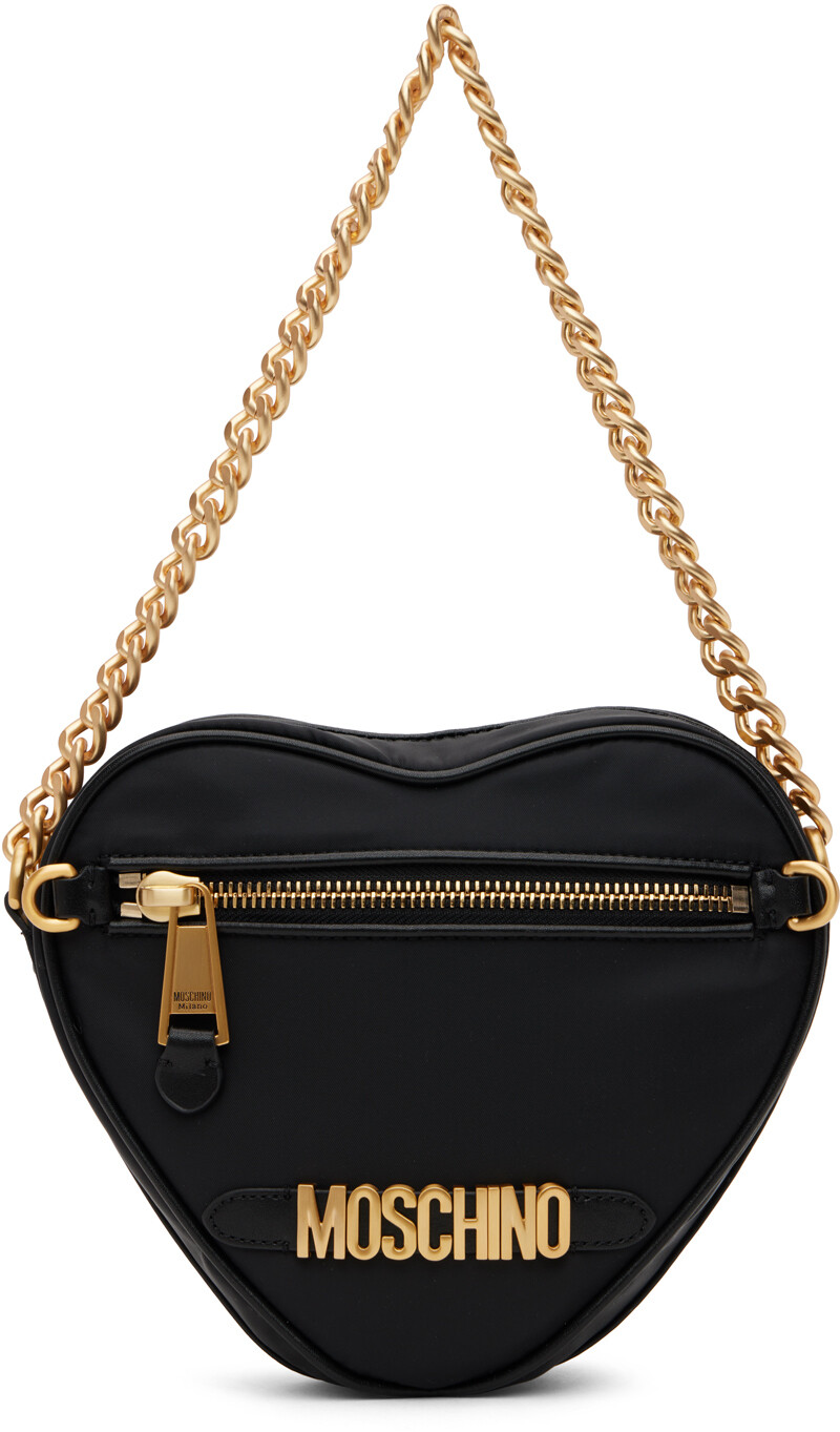 

Черная структурированная сумка через плечо Moschino