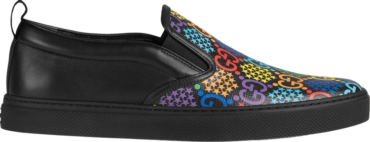 Кроссовки Gucci GG Supreme Slip-On Psychedelic - Black, черный - фото